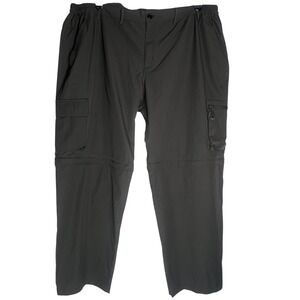 Gash Hao Mens 48x32 Convertible Cargo Hiking Pants Dark Gray Quick Dry Zip Off